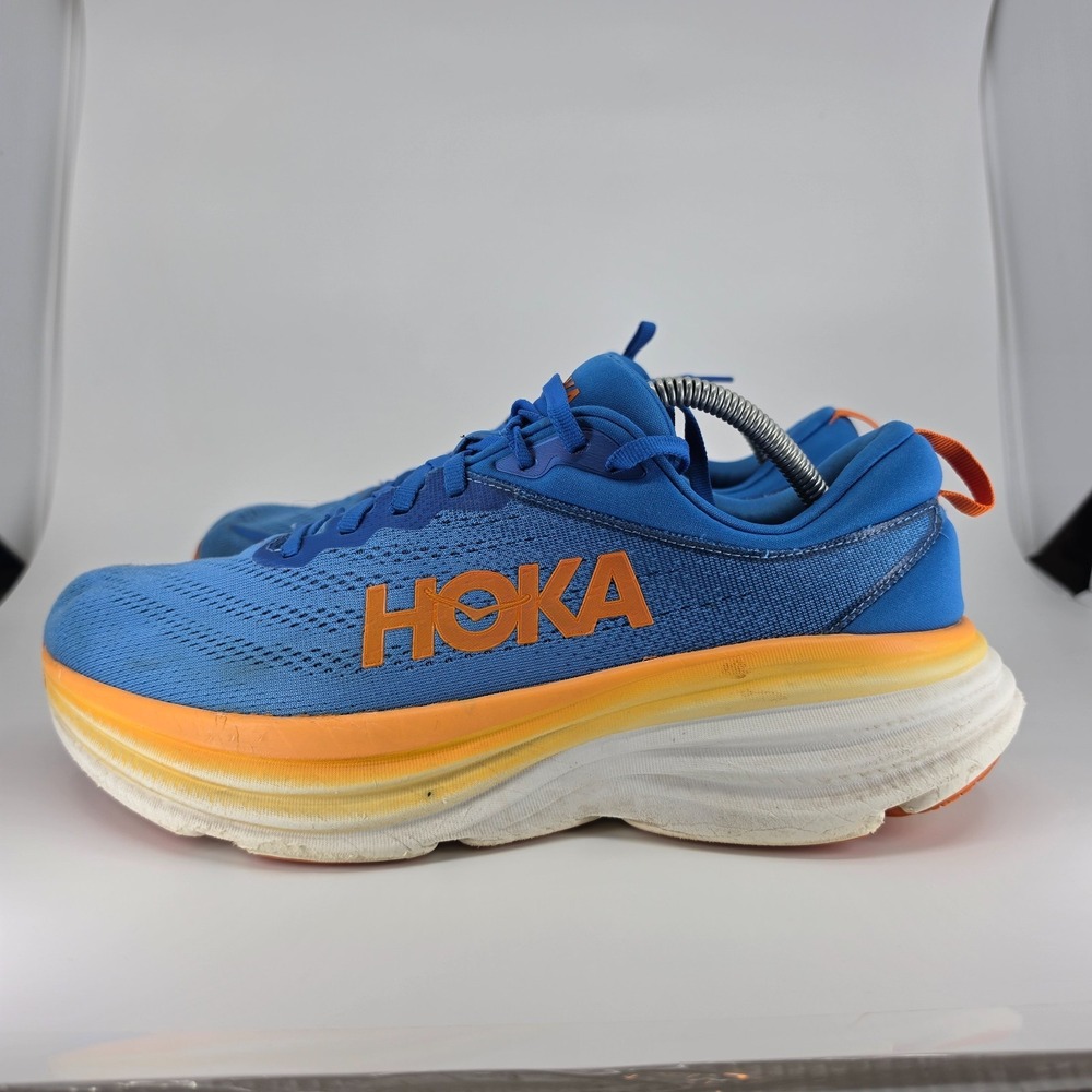 Hoka One One Running Shoes Size 10.5 Coastal Sky Orange Bondi 8 Cushioned Comfy